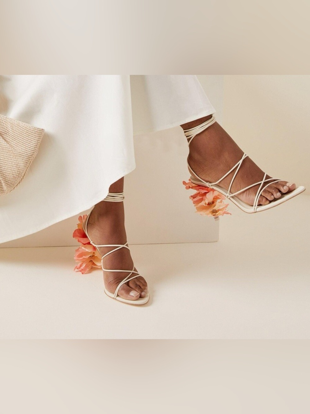 Cult Gaia flower petal heels